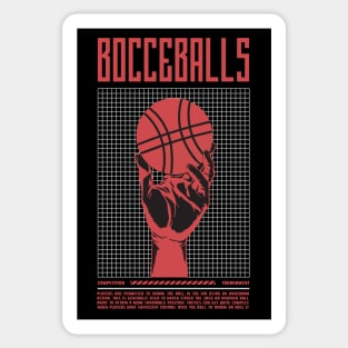 Retro Bocce Ball  player Gift Bocce Ball Sports Sticker